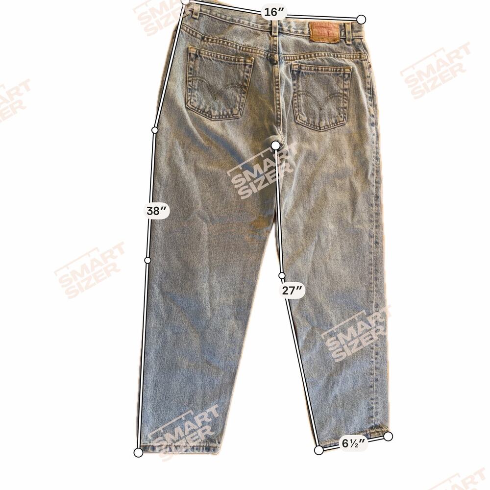 Levi's 550 Jeans Womens Petite 12 Light Wash Blue Relaxed Tapered Mid Rise - Picture 4 of 4